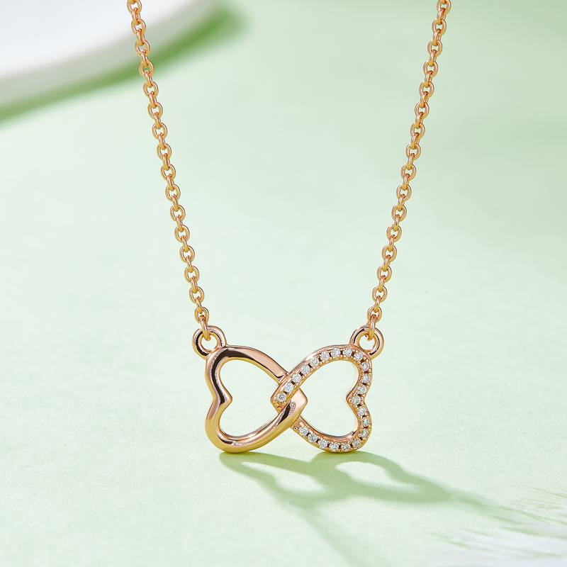 比芯爱心PendantS925银Moissanite厘石D级0.1ct